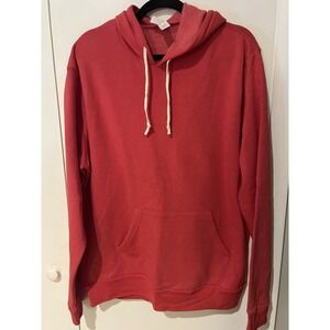 Alternative Apparel Mens Red Pullover Hoodie Sweatshirt XL Fleece New‎